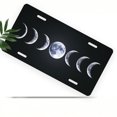 thumbnail image 1 of Moon Phases Front License Plate, Metal License Plate, Funny Standard Plates Personalized Novelty Decorative For Men/Women/Boys/Girls Car 6×12 Inch, 1 of 6