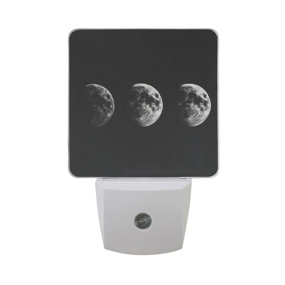 Moon Phases LED Night Light with Smart Sensor Plug Into Wall Dusk to Dawn 2 packs