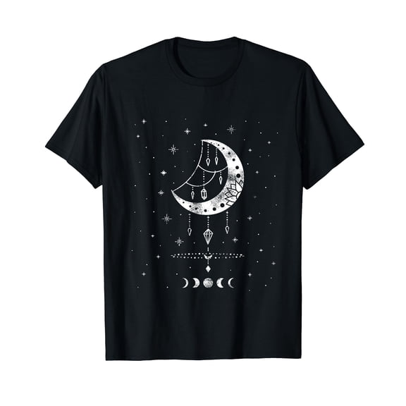 Moon Phases Magic Harmony Sacred Geometry Astrology T-Shirt for Men Women Cotton Fashion Casual Short Sleeves
