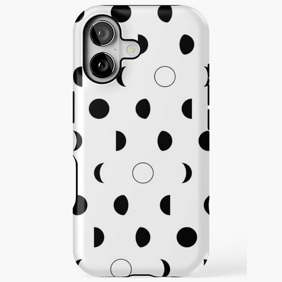 Moon Phases Pattern Celestial Mystical Cosmic Artistic Case for 17/15/14/13/12/11 Pro Max