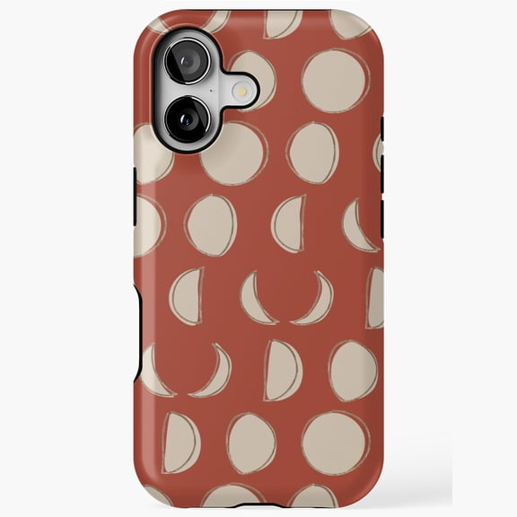 Moon Phases Pattern III Celestial Inspired Graphic iPhone Case 11 12 13 14 15 17 Pro Max