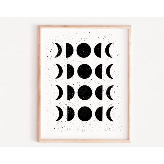 Moon Phases Print, Abstract Art, Modern Abstract Art, Minimalist Decor, Line Art, Able Moon Art Wall Art, Modern Wall Decor, 16x24 UNFRAMED