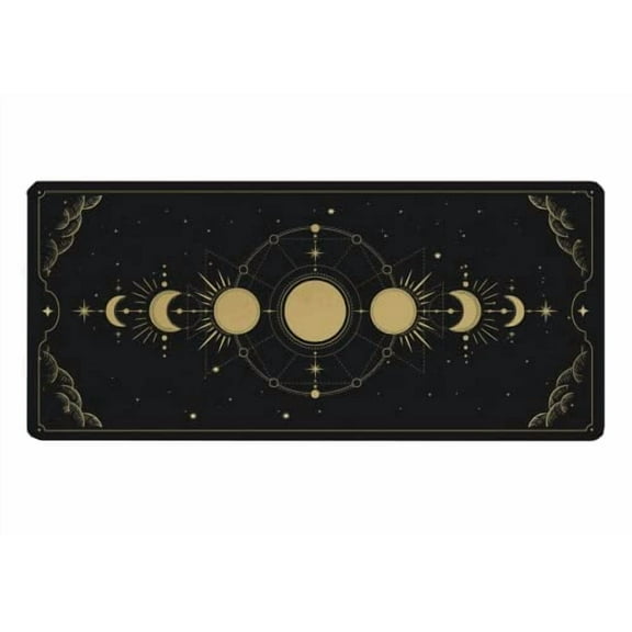 Moon Phases Stars in Space Horoscope Mouse Mat Computer Pad For Lap Desk Mat Anime Mouse Pad Large Gaming Pad For Mouse And Keyboard