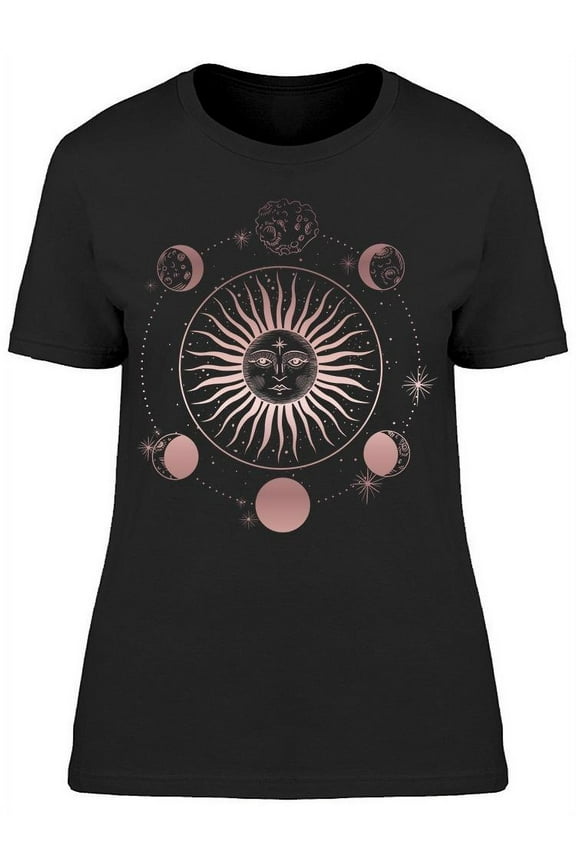 Moon Phases Universe T-Shirt Women -Image by Shutterstock, Female Medium