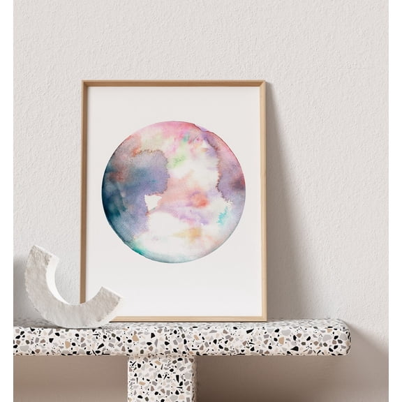 Moon Phases Wall Art, Boho Lunar Poster, Unframed Paper Poster 8x10in