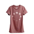 thumbnail image 1 of Moon Phases Women's Fashion Relaxed T-Shirt Tee Heather Rouge Large, 1 of 3