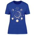 thumbnail image 1 of Moon Phases Zodiac Graphic T-Shirt Women -Image by Shutterstock, Female 3X-Large, 1 of 2