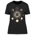 thumbnail image 1 of Moon Phases Zodiac Signs Art T-Shirt Women -Image by Shutterstock, Female 3X-Large, 1 of 2