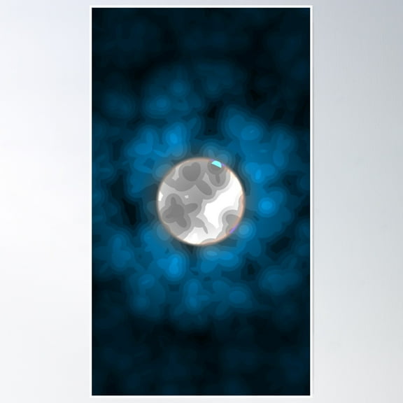 Moon Picture Poster Wall Art, Modern Wall Decor, 12x18 UNFRAMED