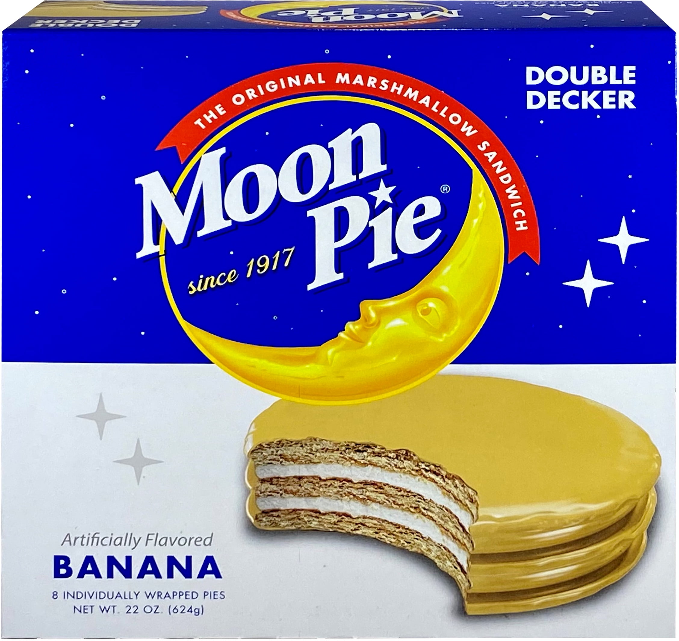 Moon Pie Double Decker Banana Marshmallow Sandwiches, 2.75 Oz., 8 Count
