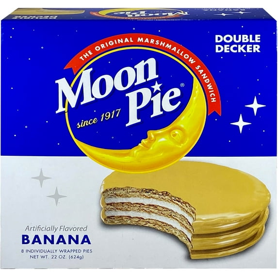 Moon Pie Double Decker Banana Marshmallow Sandwiches, 2.75 Oz., 8 Count