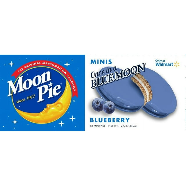 Moon Pie Mini Blueberry Marshmallow Sandwiches, 12 Oz, Pack of 4