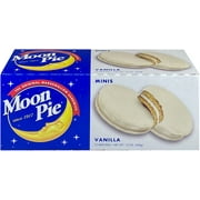 MoonPie Mini Vanilla Marshmallow Sandwiches, 12 oz, 12 Count – A Classic Snack Cake with Vanilla Marshmallow Filling