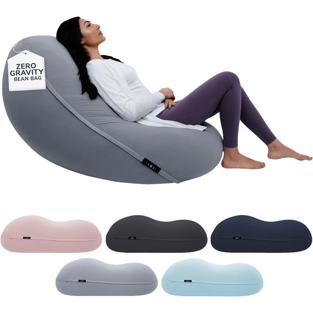 Moon Pod Bean Bag Chairs for Adults, Gray The ZeroGravity Beanbag