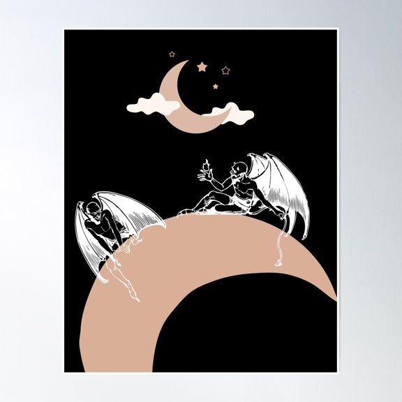 Moon Poster Wall Art, Modern Wall Decor, 24x36 UNFRAMED