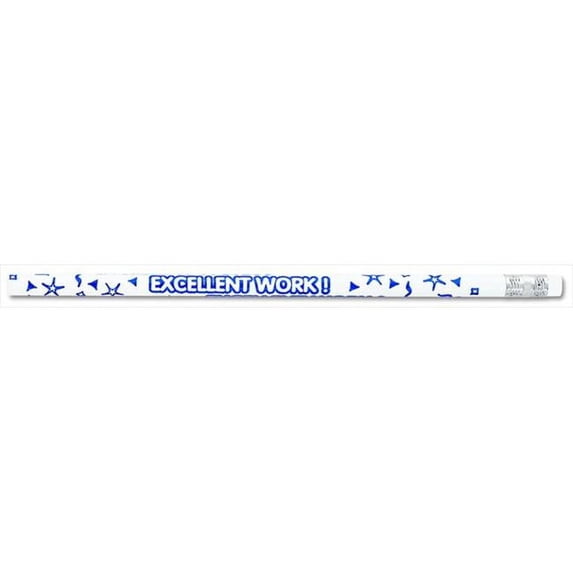 Moon Products 081035 Excellent Work Motivational Award Pencil With Eraser, Pack - 12