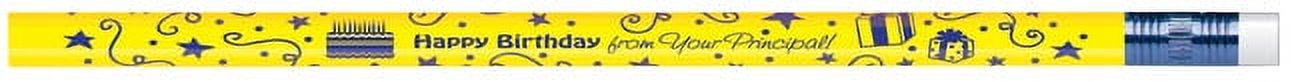 Happy Birthday Pencils - Pack Of 12 With Erasers, Fun Party Favors