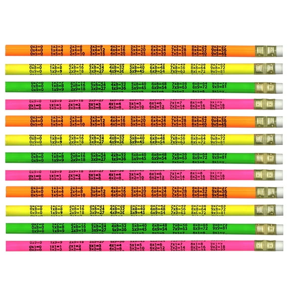 Moon Products Pencils Multiplication, 12 Per Pack, 12 Packs