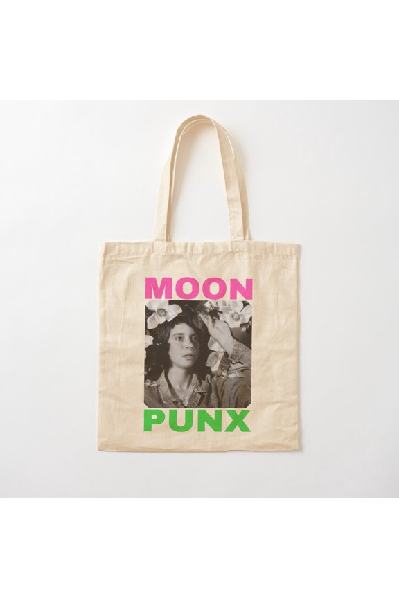 Moon Punx Canvas Tote Bags, Reusable Shopping Bag
