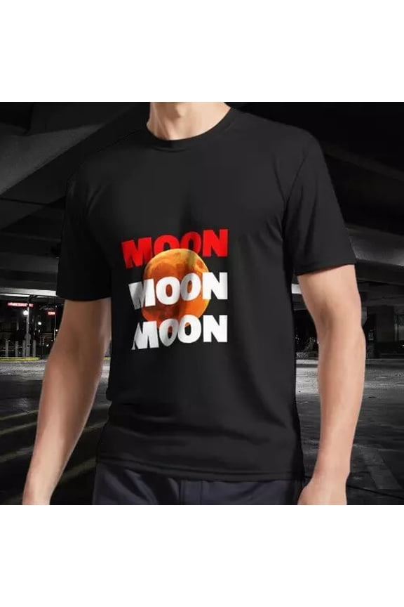 Moon Red Astronomy Logo Active T-Shirt Funny All Size