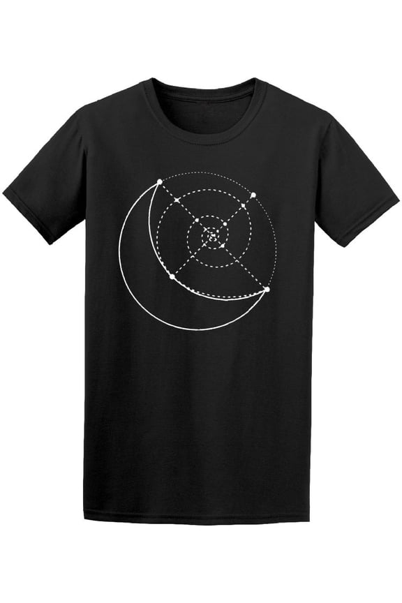 Moon Sacred Geometry T-Shirt Men -Image by Shutterstock, Male Large