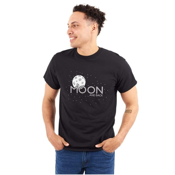 Moon Saturn Matching Set Couples Plus Size Crewneck Graphic Tee Shirt Brisco Brands 4X
