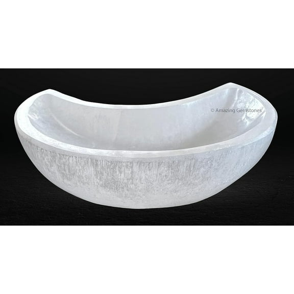 Moon Selenite Crystal Bowl to Charge your Healing Stones and Crystals - 3" inch