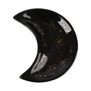 DUIXINGHAS Moon Shape Decorative Jewelry Dish Ceramic Engagement Rings Trinket Dish Wedding Decor