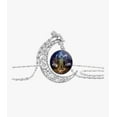 thumbnail image 1 of Moon Shape Gemstone Pendant Zodiac Libra Pendant Necklace, 1 of 1
