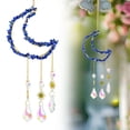 thumbnail image 1 of Moon Shape Hanging Wind Chimes, Crystal-Decorated Hanging Ornaments, Room Wall Decor, Crystal Dream Catcher Pendant for Windows, Gardens, Home Decoration, 1 of 5
