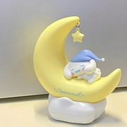 Moon Shaped Night Light Kuromi Cinnamoroll Bedside Lamp Desk Lamp sweet Gift For Kids