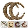 thumbnail image 1 of Moon Shaped Wreath Rattan 2pcs Moon Shape DIY Rattan Wreath Handmade DIY Rattan Rings Vine Branch Wreath for DIY Crafts, 1 of 10