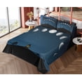 thumbnail image 1 of Ambesonne Moon Fitted & Top Sheet Set with Shams, Lunar Phases and Stars Hill, Grey and Black, 1 of 5
