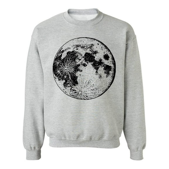Moon Sketch Sweatshirt Men -Image by Shutterstock, Male Small