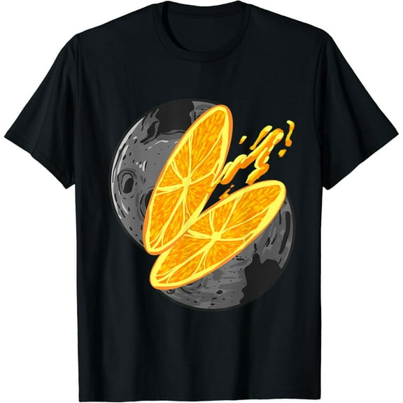 Moon Slice Orange Funny Space Lover Puns Jokes Gift T-Shirt