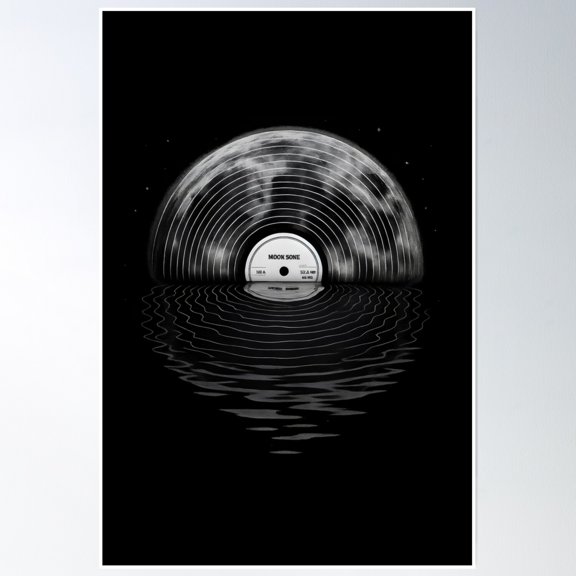 Moon Song Poster Wall Art, Modern Wall Decor, 8x12 UNFRAMED