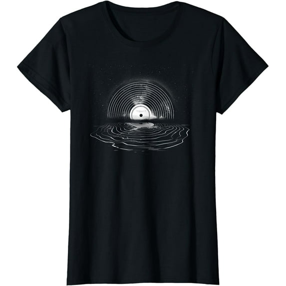 Moon Song Vinyl Record T Shirt Vintage Retro Disco Music T-Shirt