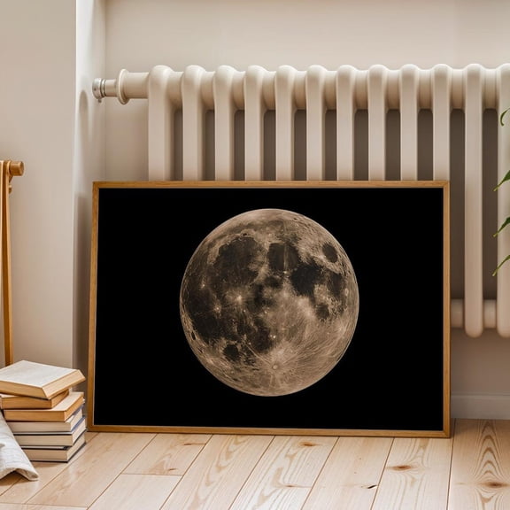 Moon Space Exploration Celestial Astronomy Lunar Map Poster