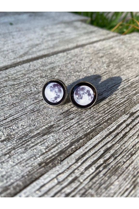 Moon Space Stud Earrings
