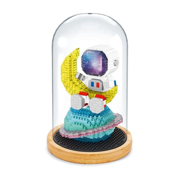 Moon Spaceman Micro Bricks, Desktop Ornament Gift Style D