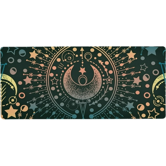 Moon & Star Alchemy Magical Large Gaming Mouse Pad Big Mousepad Mice Keyboard Mat with Non-Slip Rubber Base for Computer Laptop Home & Office, 35.4 X 15.7 inch