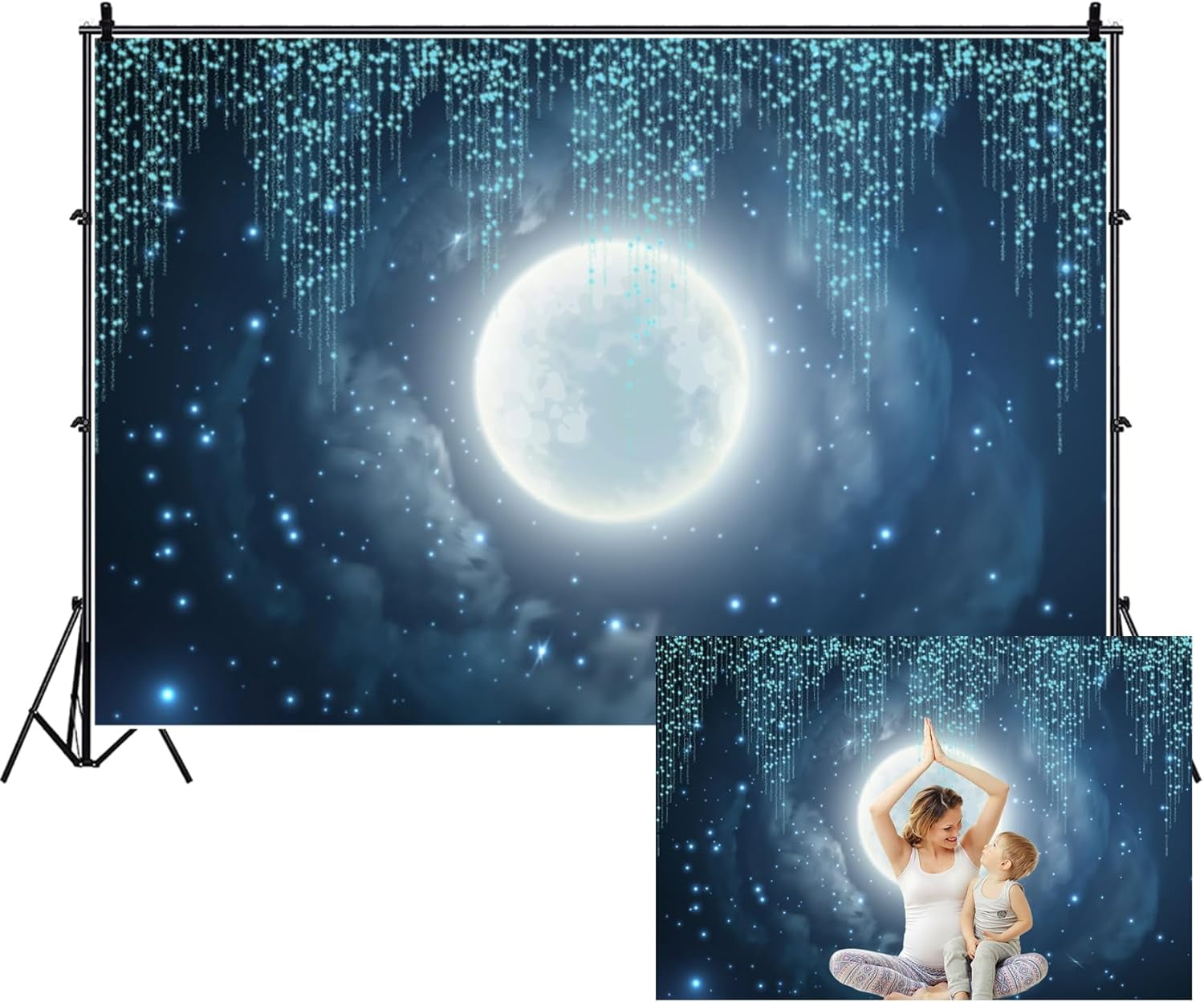 Moon And Star Backdrop Starry Sky Twinkle Twinkle Little Star moon-and-star-backdrop-starry-sky-twinkle-twinkle-little-star