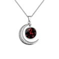 thumbnail image 1 of Moon Star Combination Pendant Necklace Jewelry,Starry Sky Glow Necklace for Girl, 1 of 16