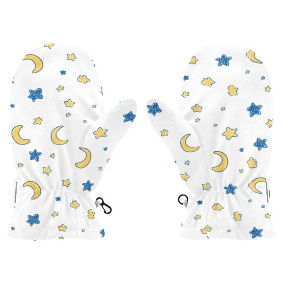 Moon Star Design Cold Weather Mittens Cozy Gloves with Adjustable Fit Perfect for Outdoor Fun