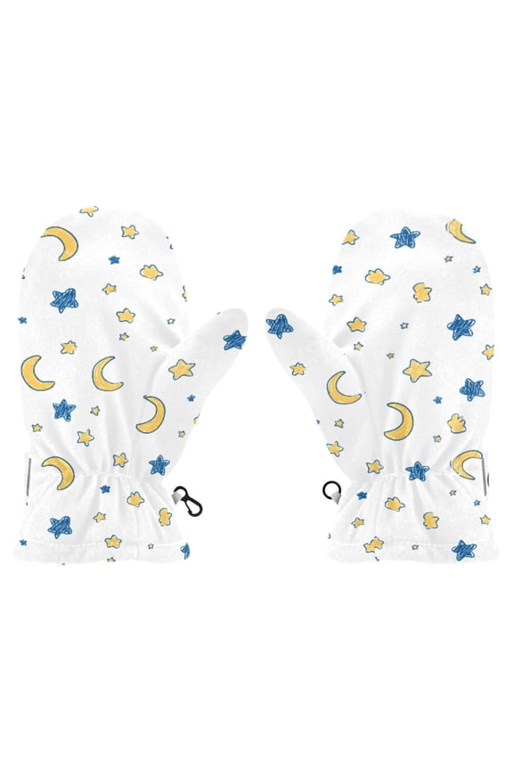 Moon Star Design Cold Weather Mittens Cozy Gloves with Adjustable Fit Perfect for Outdoor Fun
