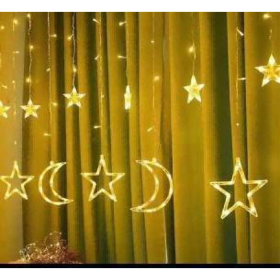Moon Star LED Curtain String Lights - 3 Meter 136 LED Multi