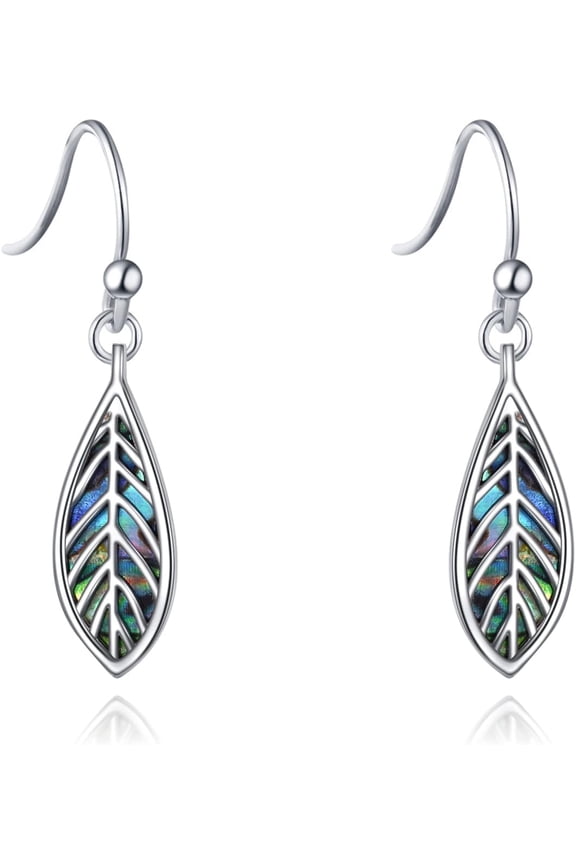 Moon/Star/Leaf Pentagram Pentacle Stud Earrings Sterling Silver Crescent Moon Star/Leaf Drop Earrings Jewelry Gifts for Men Women