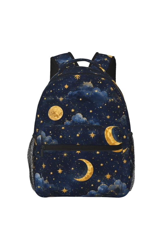 Moon Star Night Sky Backpack Lightweight Travel Bag for Men and Women