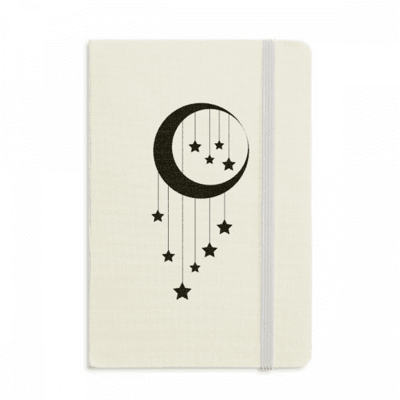 Moon Star Pendant Decoration Notebook Official Fabric Hard Cover Classic Journal Diary