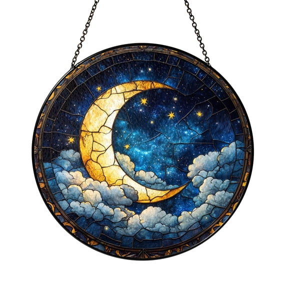 Moon Star Scene Window Decor – Decorative Hanging